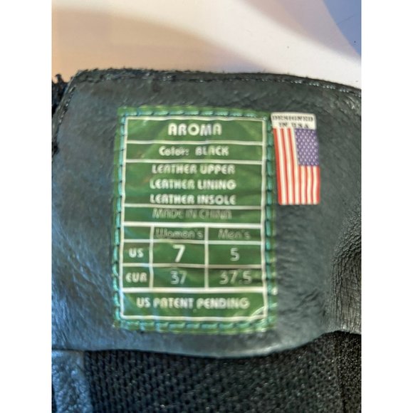 Earth Sz 7 M EU 38 Women's Suede Mid Calf Snow Boots Black Embroidery - Picture 5 of 6